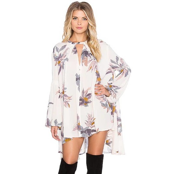 Free People Dresses & Skirts - FREE PEOPLE Tree Floral Swing Dress Tunic